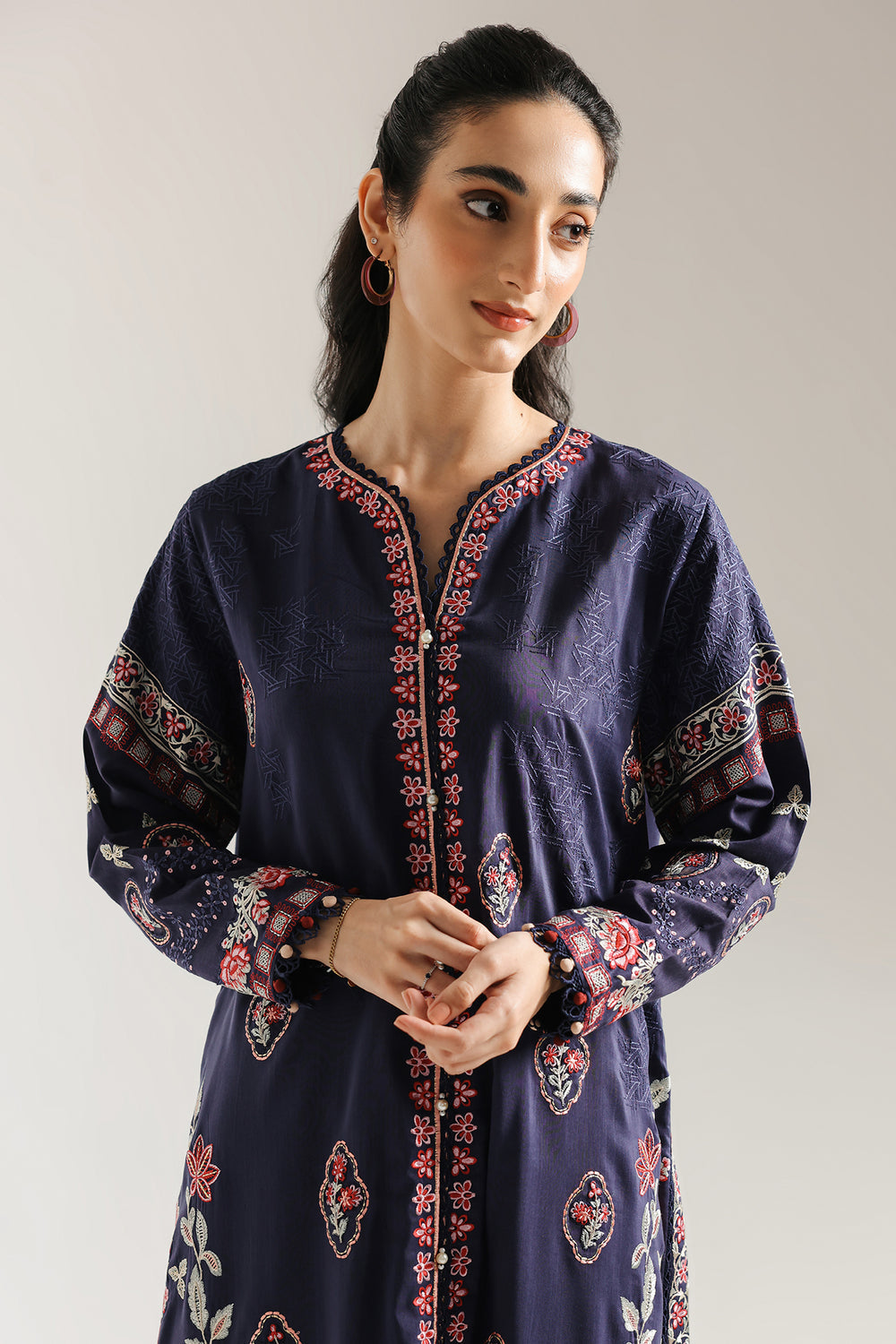 Ethnic | Rozana Collection 25 | Embroidered Dress 05A - Pakistani Designer Dress - by Ethnic - Type : Ladies Clothes - 100% Original at Saira Sultan
