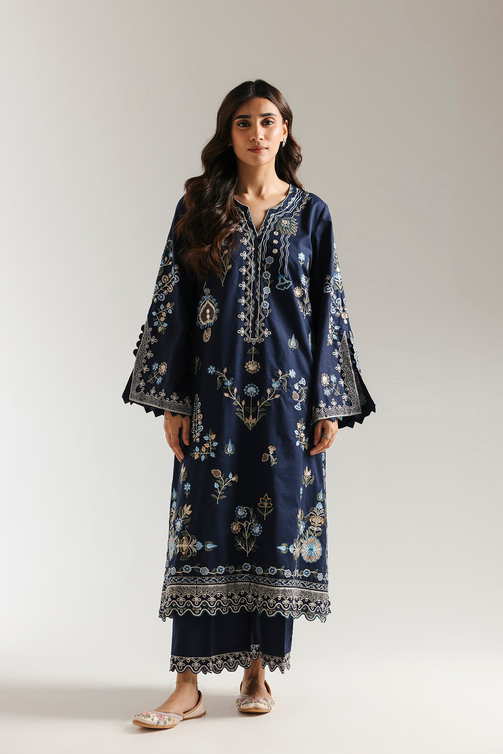 Ethnic | Rozana Collection 25 | Embroidered Dress 09A - Pakistani Designer Dress - by Ethnic - Type : Ladies Clothes - 100% Original at Saira Sultan