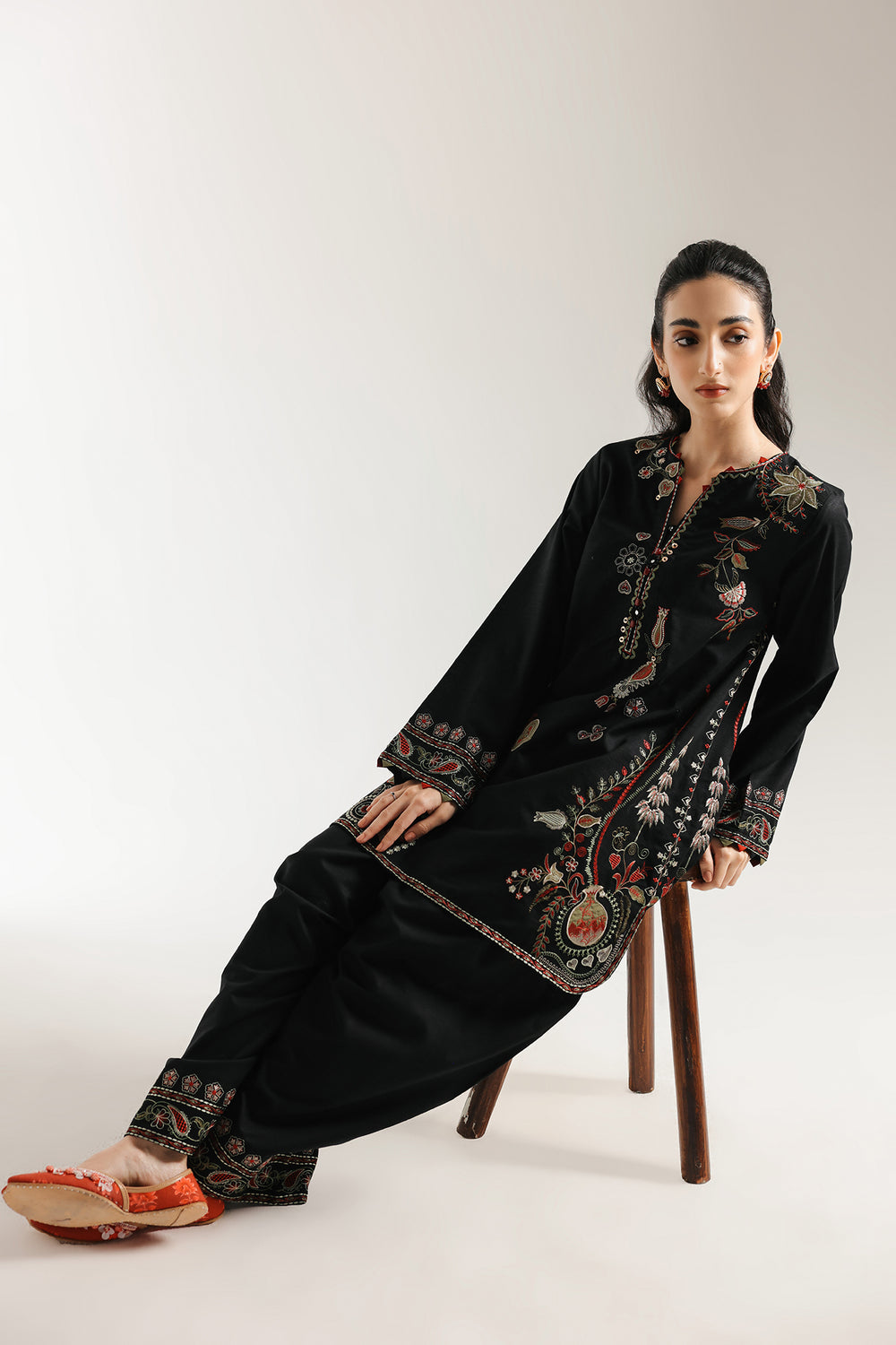 Ethnic | Rozana Collection 25 | Embroidered Dress 07A - Pakistani Designer Dress - by Ethnic - Type : Ladies Clothes - 100% Original at Saira Sultan