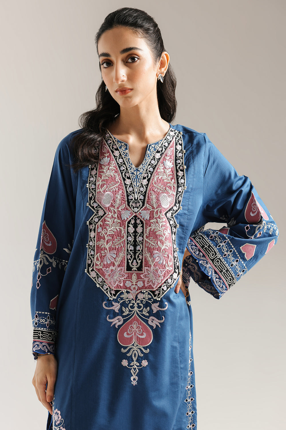 Ethnic | Rozana Collection 25 | Embroidered Dress 03A - Pakistani Designer Dress - by Ethnic - Type : Ladies Clothes - 100% Original at Saira Sultan