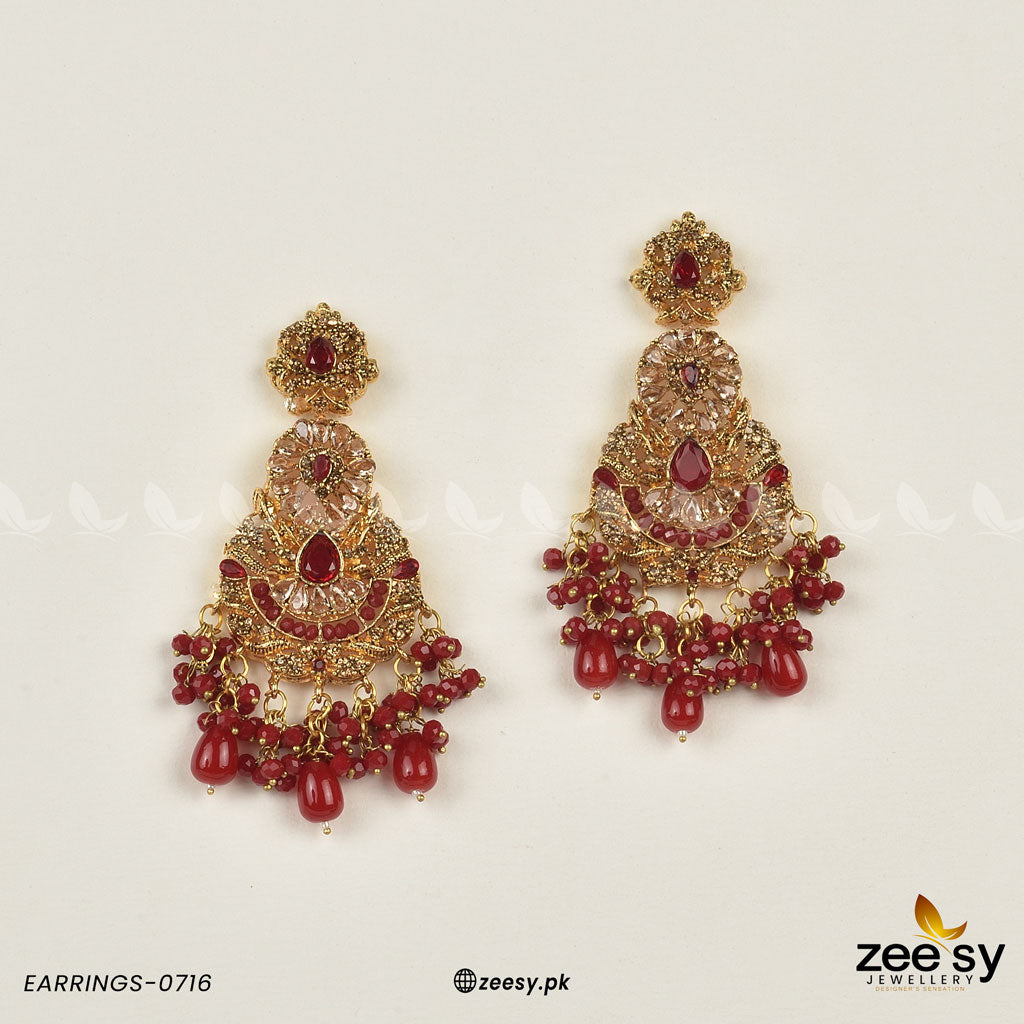 Earrings-0716 Red