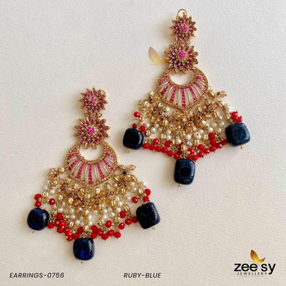 Earrings-0756 Ruby-Blue