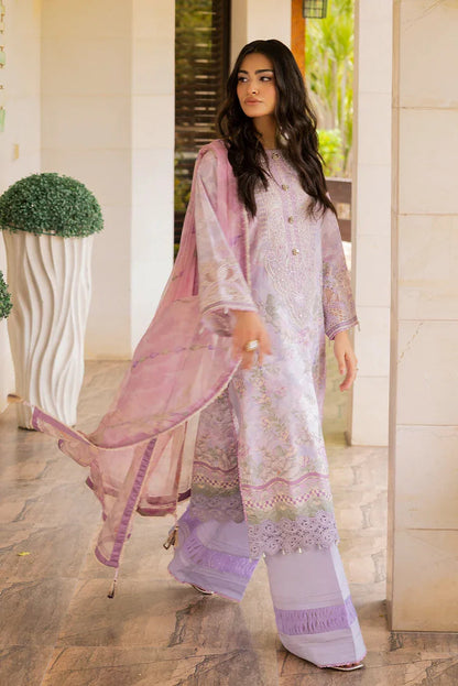 Ellena | Signature Embroidered Collection 25 | A-09 M Soft Lilac Lawn