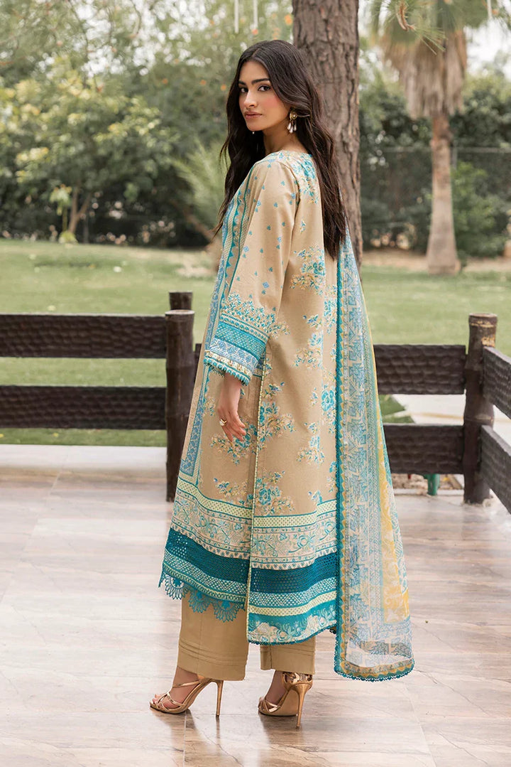 Ellena | Signature Embroidered Collection 25 | A-02 M Beige Lawn