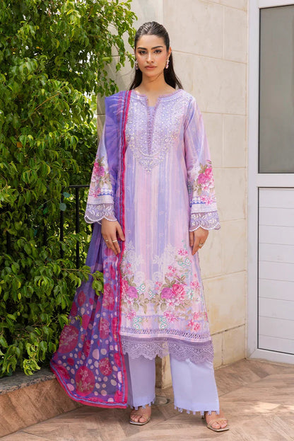 Ellena | Signature Embroidered Collection 25 | A-04 XS Lilac Lawn