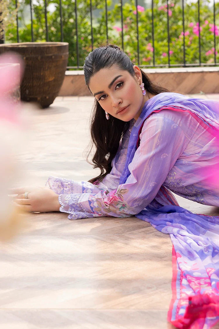 Ellena | Signature Embroidered Collection 25 | A-04 XL Lilac Lawn