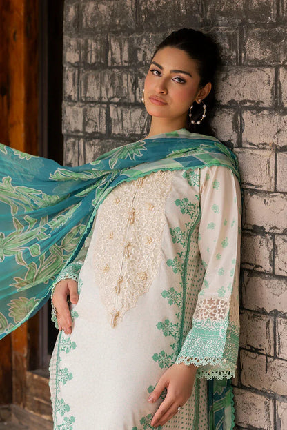 Ellena | Signature Embroidered Collection 25 | A-05 L Ivory Lawn