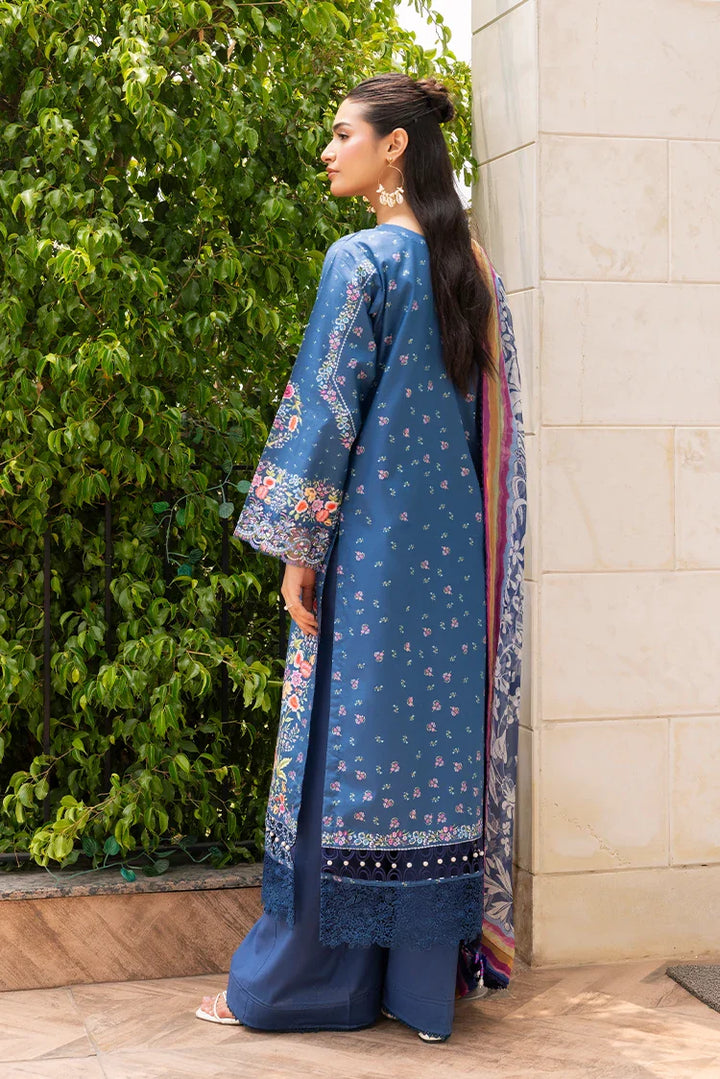Ellena | Signature Embroidered Collection 25 | A-07 S Navy Lawn