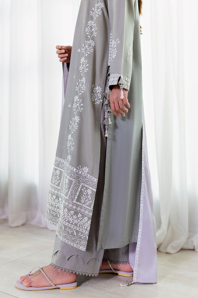 Cross Stitch | Cotton Satin 25 | ETHEREAL VEIL - Pakistani Designer Dress - by Cross Stitch - Type : Ladies Clothes - 100% Original at Saira Sultan