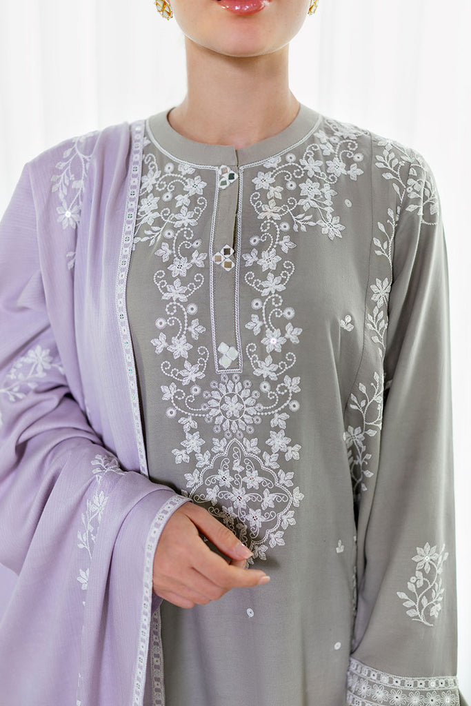 Cross Stitch | Cotton Satin 25 | ETHEREAL VEIL - Pakistani Designer Dress - by Cross Stitch - Type : Ladies Clothes - 100% Original at Saira Sultan