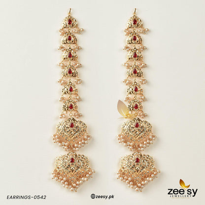 Earrings-0542 Red Pearl