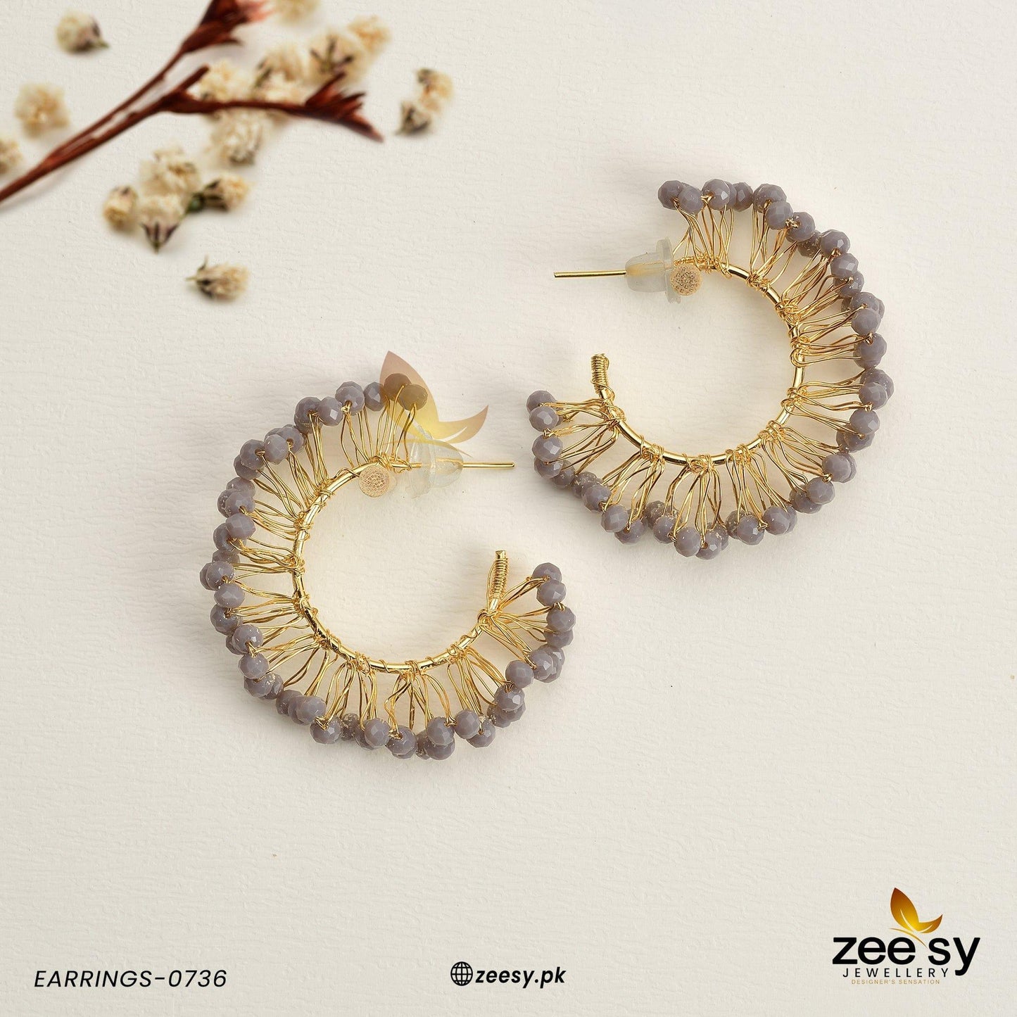 Earrings-0736 Purple