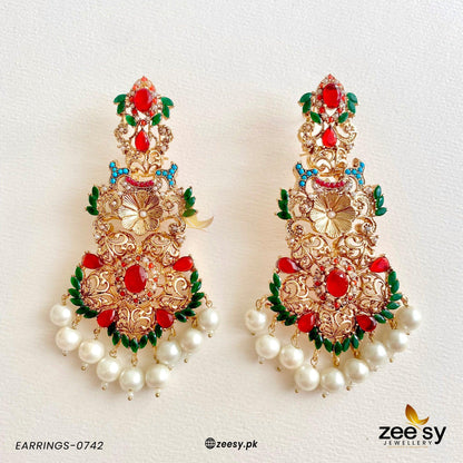 Earrings-0742 Red & Green