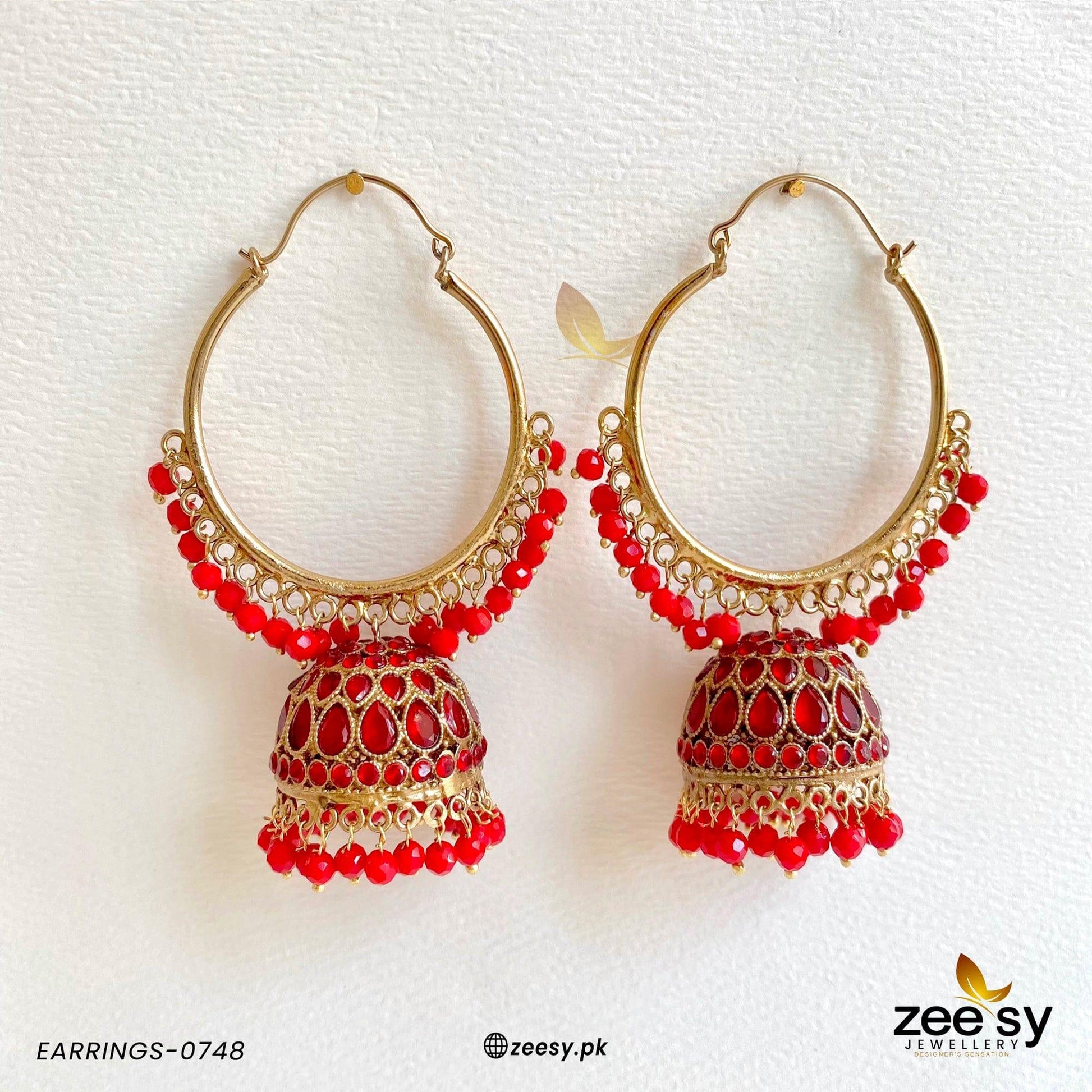 Earrings-0748 Red