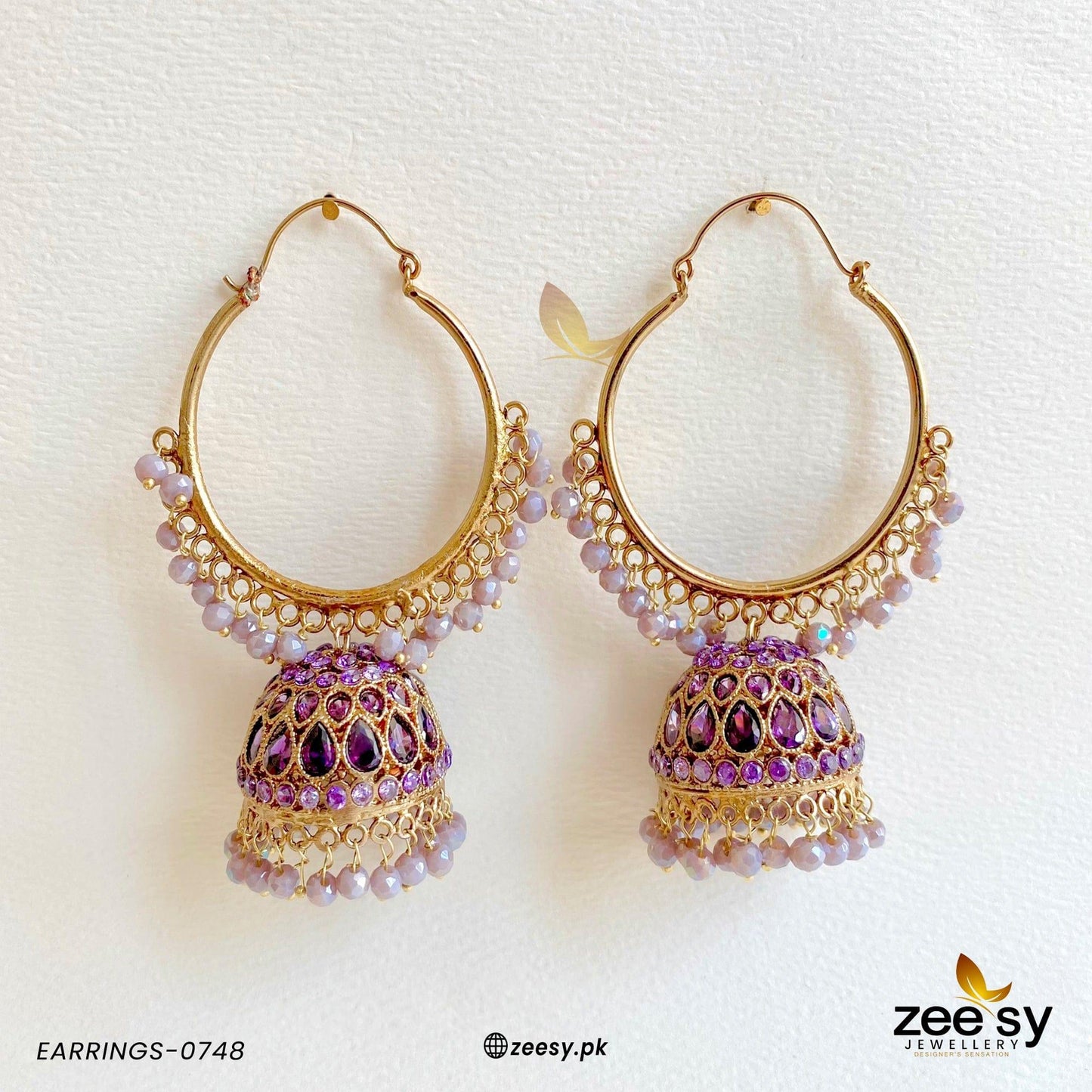 Earrings-0748 Purple