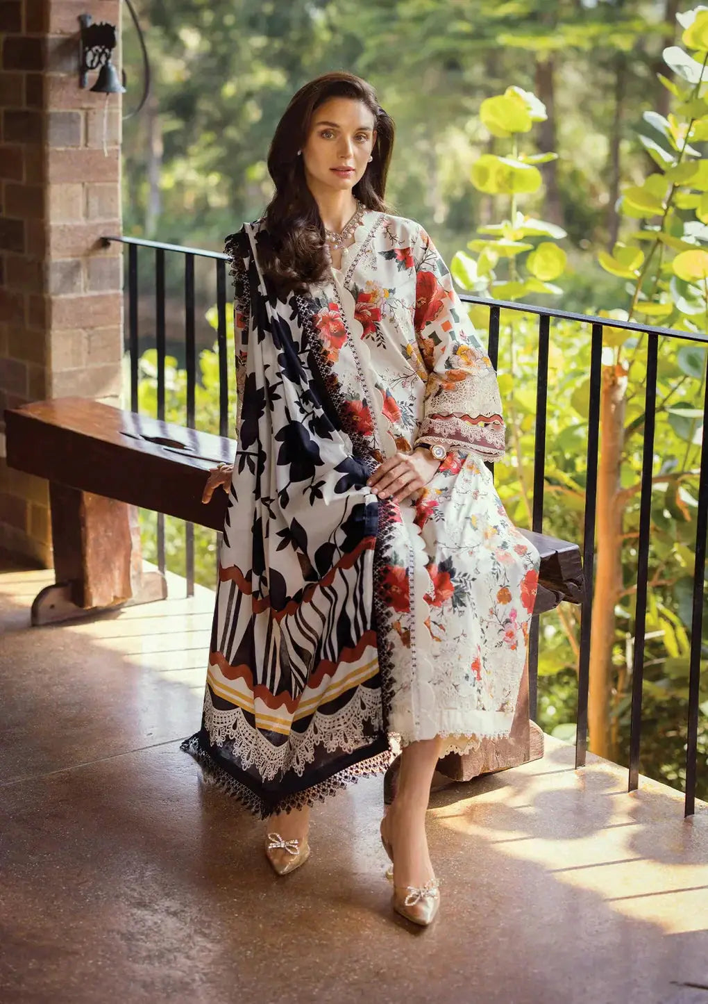 Elaf Premium | Print Chikankari 24 | ECT-02A MELROSE - Pakistani Designer Dress - by Elaf Premium | Type: Luxury - 100% Original at Saira Sultan