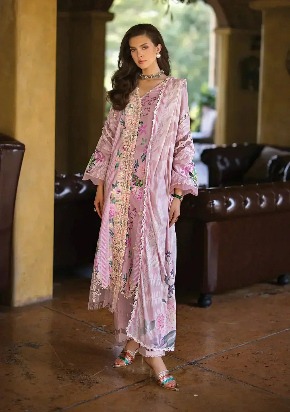 Elaf Premium | Print Chikankari 24 | ECT-04B DELPHINE - Pakistani Designer Dress - by Elaf Premium | Type: Luxury - 100% Original at Saira Sultan