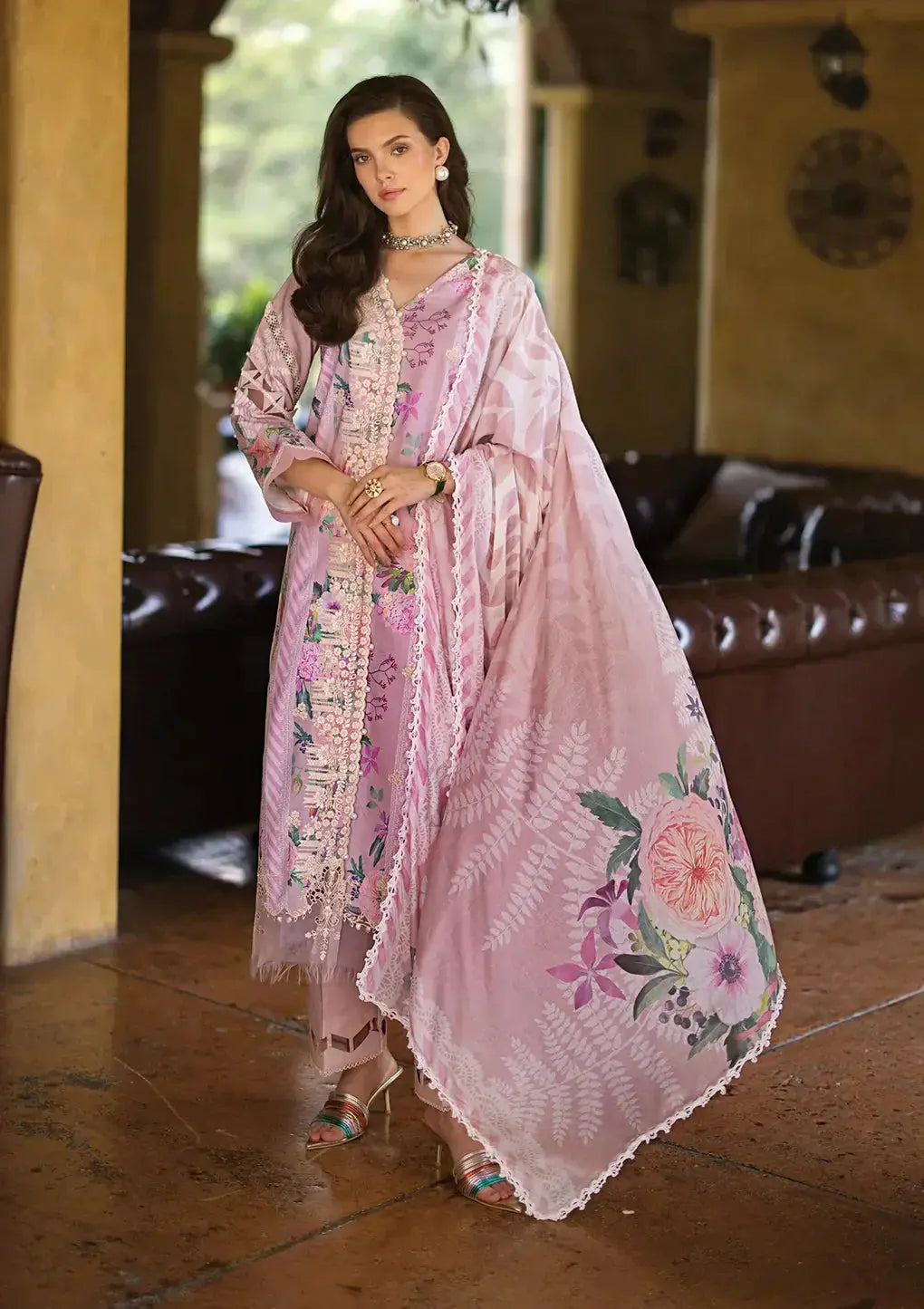 Elaf Premium | Print Chikankari 24 | ECT-04B DELPHINE - Pakistani Designer Dress - by Elaf Premium | Type: Luxury - 100% Original at Saira Sultan