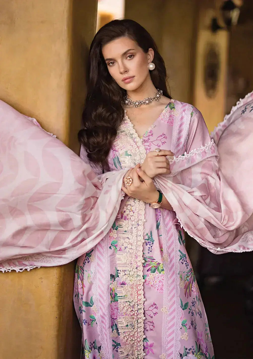 Elaf Premium | Print Chikankari 24 | ECT-04B DELPHINE - Pakistani Designer Dress - by Elaf Premium | Type: Luxury - 100% Original at Saira Sultan
