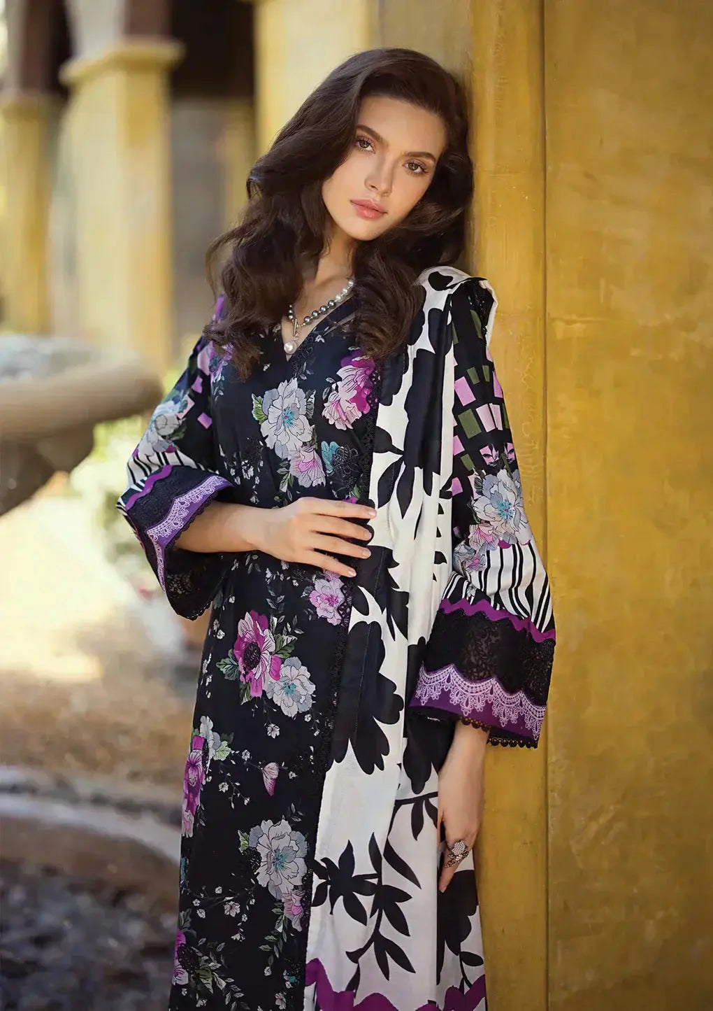 Elaf Premium | Print Chikankari 24 | ECT-02B DARIEN - Pakistani Designer Dress - by Elaf Premium | Type: Luxury - 100% Original at Saira Sultan