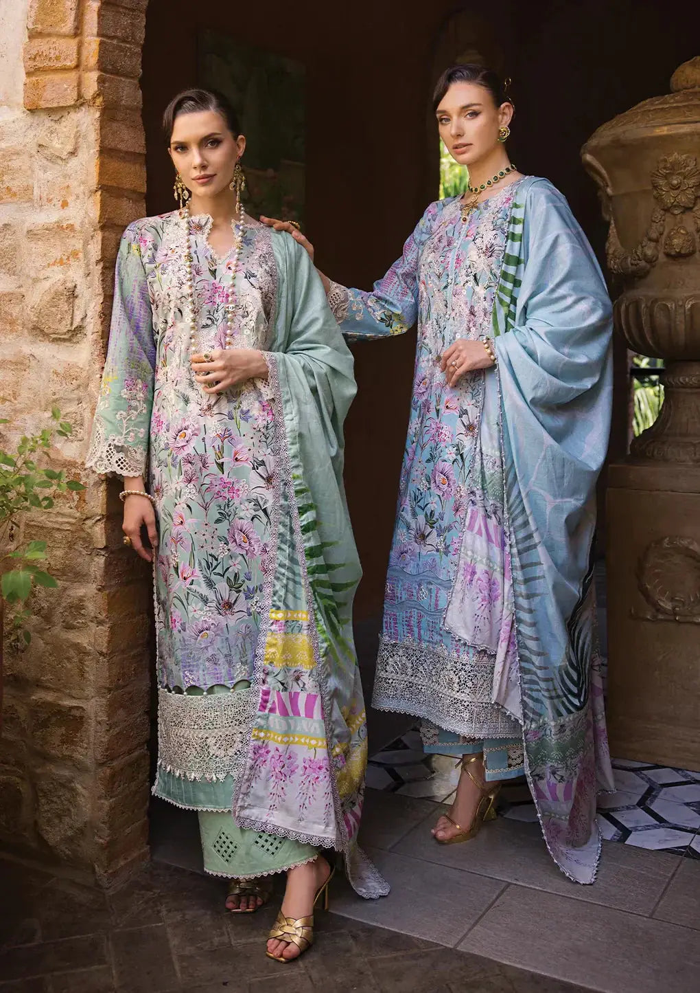 Elaf Premium | Print Chikankari 24 | ECT-03B OAK MIST - Pakistani Designer Dress - by Elaf Premium | Type: Luxury - 100% Original at Saira Sultan