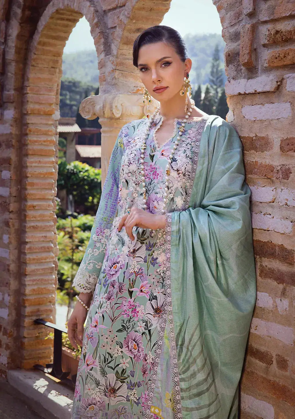 Elaf Premium | Print Chikankari 24 | ECT-03B OAK MIST - Pakistani Designer Dress - by Elaf Premium | Type: Luxury - 100% Original at Saira Sultan