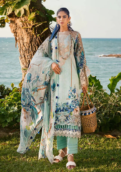 Elaf Premium | Signature Embroidered Lawn 24 | ESL-07B HEAVEN'S MIST - Pakistani Designer Dress - by Elaf Premium | Type: Luxury - 100% Original at Saira Sultan