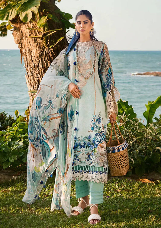 Elaf Premium | Signature Embroidered Lawn 24 | ESL-07B HEAVEN'S MIST - Pakistani Designer Dress - by Elaf Premium | Type: Luxury - 100% Original at Saira Sultan