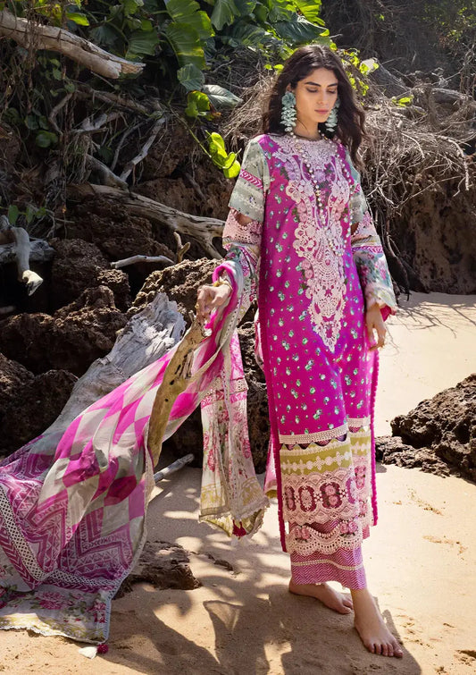 Elaf Premium | Signature Embroidered Lawn 24 | ESL-04B ENCHANTMENT - Pakistani Designer Dress - by Elaf Premium | Type: Luxury - 100% Original at Saira Sultan