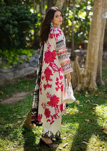 Elaf Premium | Signature Embroidered Lawn 24 | ESL-01B CLAUDIA - Pakistani Designer Dress - by Elaf Premium | Type: Luxury - 100% Original at Saira Sultan