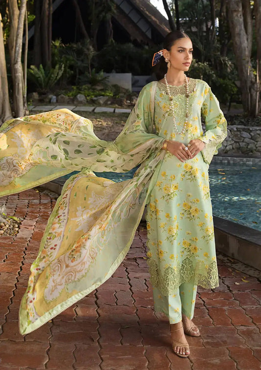 Elaf Premium | Signature Embroidered Lawn 24 | ESL-06B MAJESTIC NOVA - Pakistani Designer Dress - by Elaf Premium | Type: Luxury - 100% Original at Saira Sultan