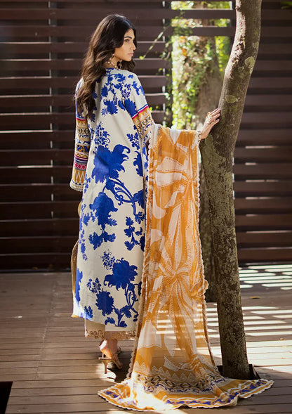 Elaf Premium | Signature Embroidered Lawn 24 | ESL-01A OPRAH - Pakistani Designer Dress - by Elaf Premium | Type: Luxury - 100% Original at Saira Sultan