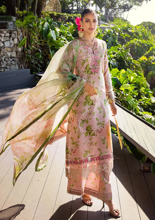 Elaf Premium | Signature Embroidered Lawn 24 | ESL-05B DELIGHT DRAPE - Pakistani Designer Dress - by Elaf Premium | Type: Luxury - 100% Original at Saira Sultan