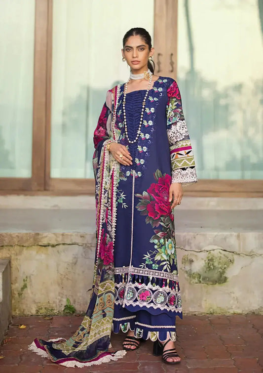 Elaf Premium | Signature Embroidered Lawn 24 | ESL-08A SINCLAIR - Pakistani Designer Dress - by Elaf Premium | Type: Luxury - 100% Original at Saira Sultan