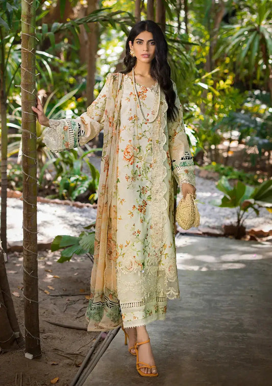 Elaf Premium | Signature Embroidered Lawn 24 | ESL-03A ANGELS BREATH - Pakistani Designer Dress - by Elaf Premium | Type: Luxury - 100% Original at Saira Sultan