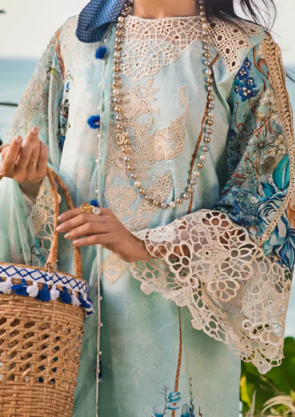Elaf Premium | Signature Embroidered Lawn 24 | ESL-07B HEAVEN'S MIST - Pakistani Designer Dress - by Elaf Premium | Type: Luxury - 100% Original at Saira Sultan