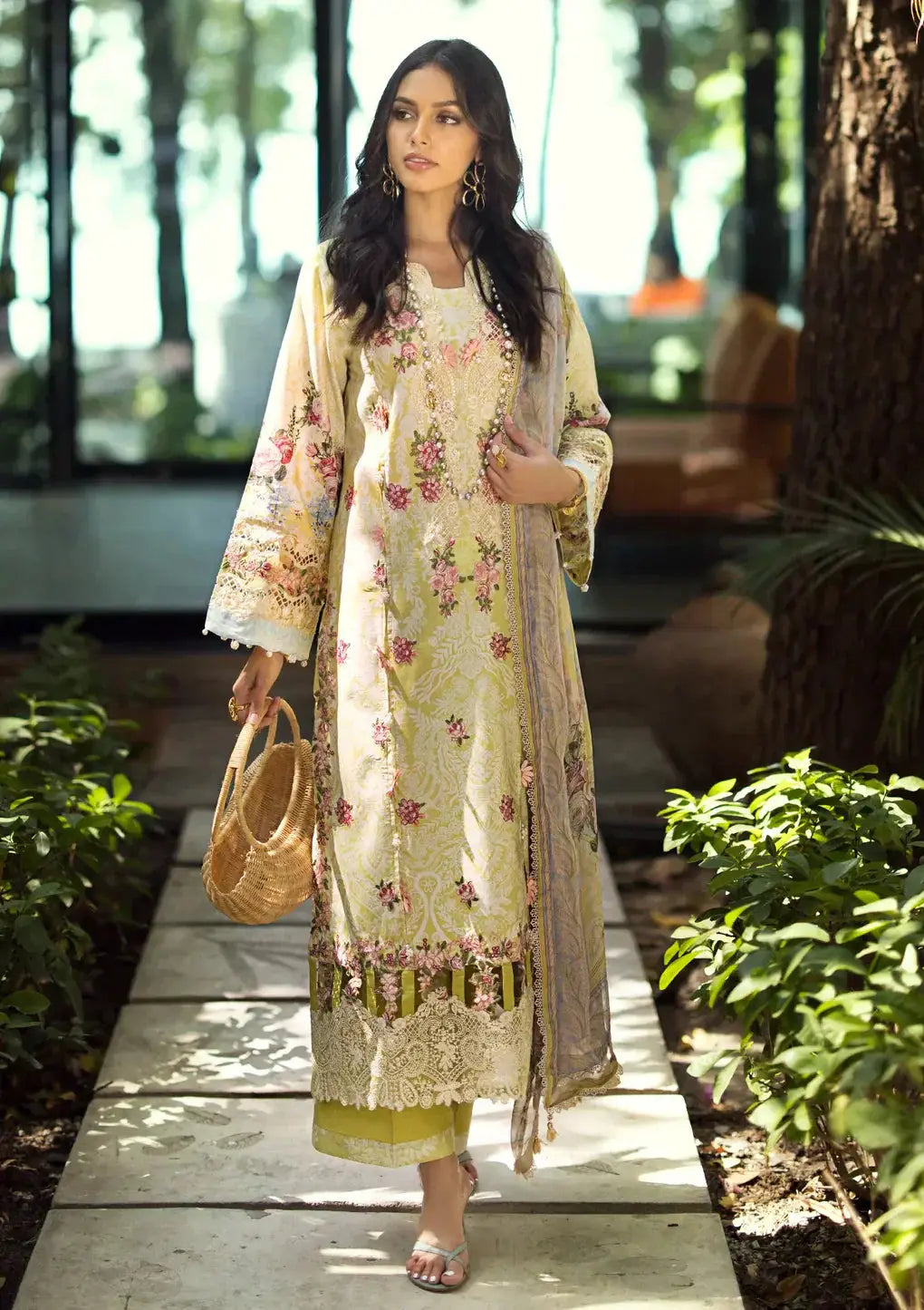 Elaf Premium | Signature Embroidered Lawn 24 | ESL-02A PIXIE DUST - Pakistani Designer Dress - by Elaf Premium | Type: Luxury - 100% Original at Saira Sultan