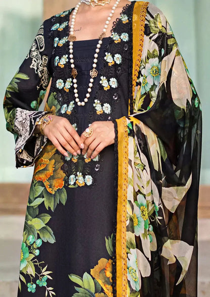 Elaf Premium | Signature Embroidered Lawn 24 | ESL-08B NIGHTFALL - Pakistani Designer Dress - by Elaf Premium | Type: Luxury - 100% Original at Saira Sultan