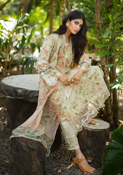 Elaf Premium | Signature Embroidered Lawn 24 | ESL-03A ANGELS BREATH - Pakistani Designer Dress - by Elaf Premium | Type: Luxury - 100% Original at Saira Sultan
