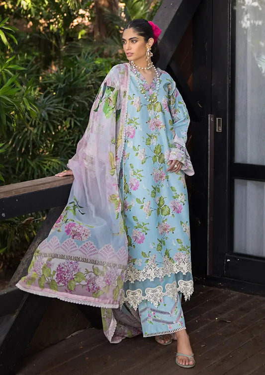 Elaf Premium | Signature Embroidered Lawn 24 | ESL-05A STARLIT HARMONY - Pakistani Designer Dress - by Elaf Premium | Type: Luxury - 100% Original at Saira Sultan