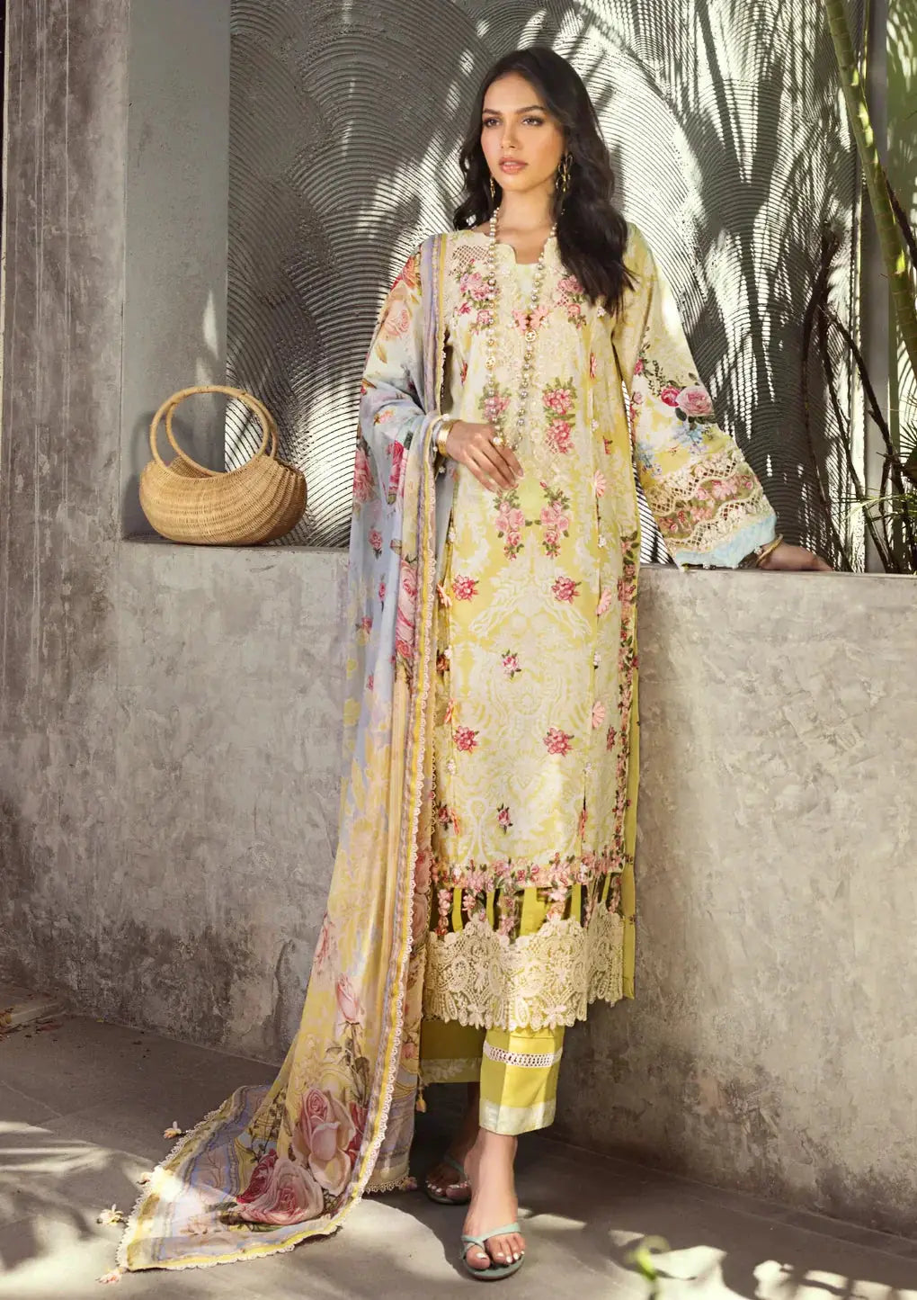 Elaf Premium | Signature Embroidered Lawn 24 | ESL-02A PIXIE DUST - Pakistani Designer Dress - by Elaf Premium | Type: Luxury - 100% Original at Saira Sultan