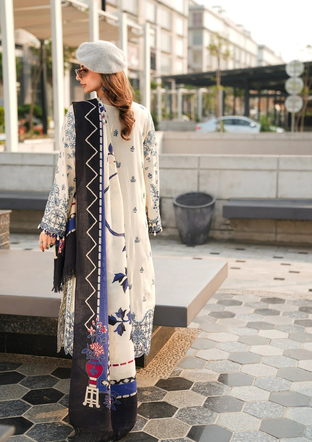 Elaf Premium | Winter Pashmina Shawl Collection | EPW-5B Cherished Memories - Pakistani Designer Dress - by Elaf Premium | Type: Ladies Clothes - 100% Original at Saira Sultan