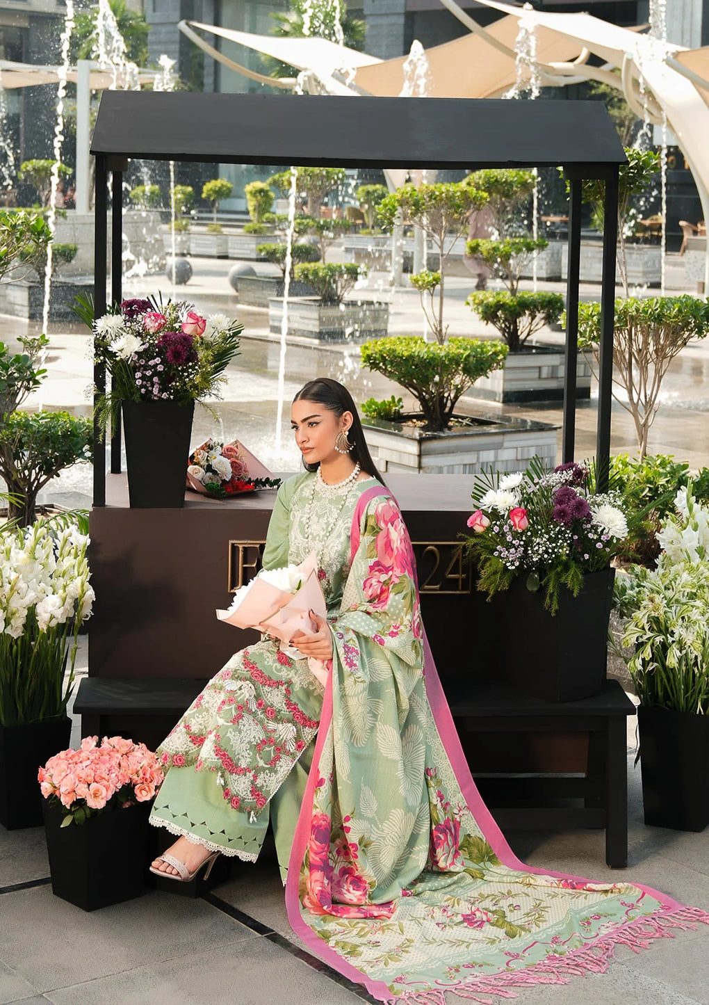 Elaf Premium | Winter Pashmina Shawl Collection | EPW-7A Passionate Dance - Pakistani Designer Dress - by Elaf Premium | Type: Ladies Clothes - 100% Original at Saira Sultan