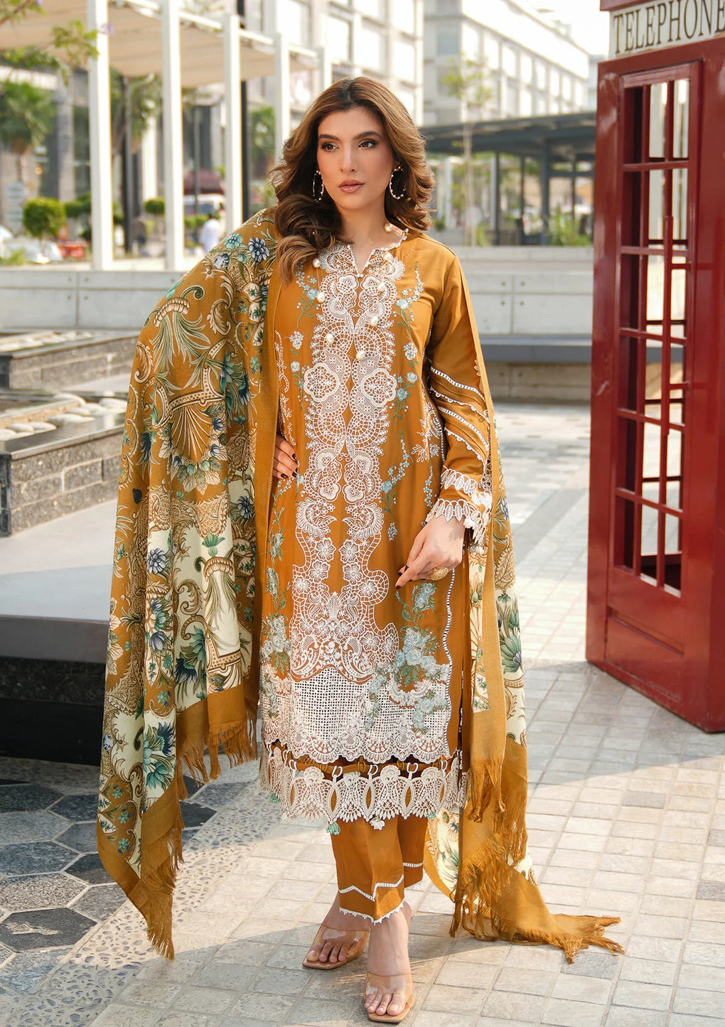 Elaf Premium | Winter Pashmina Shawl Collection | EPW-3A Sunkissed Meadows - Pakistani Designer Dress - by Elaf Premium | Type: Ladies Clothes - 100% Original at Saira Sultan