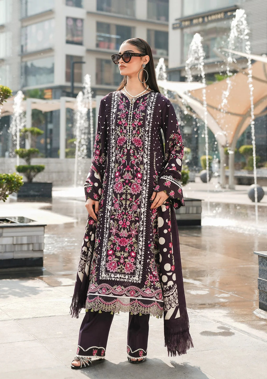 Elaf Premium | Winter Pashmina Shawl Collection | EPW-8A Warm Embrace - Pakistani Designer Dress - by Elaf Premium | Type: Ladies Clothes - 100% Original at Saira Sultan