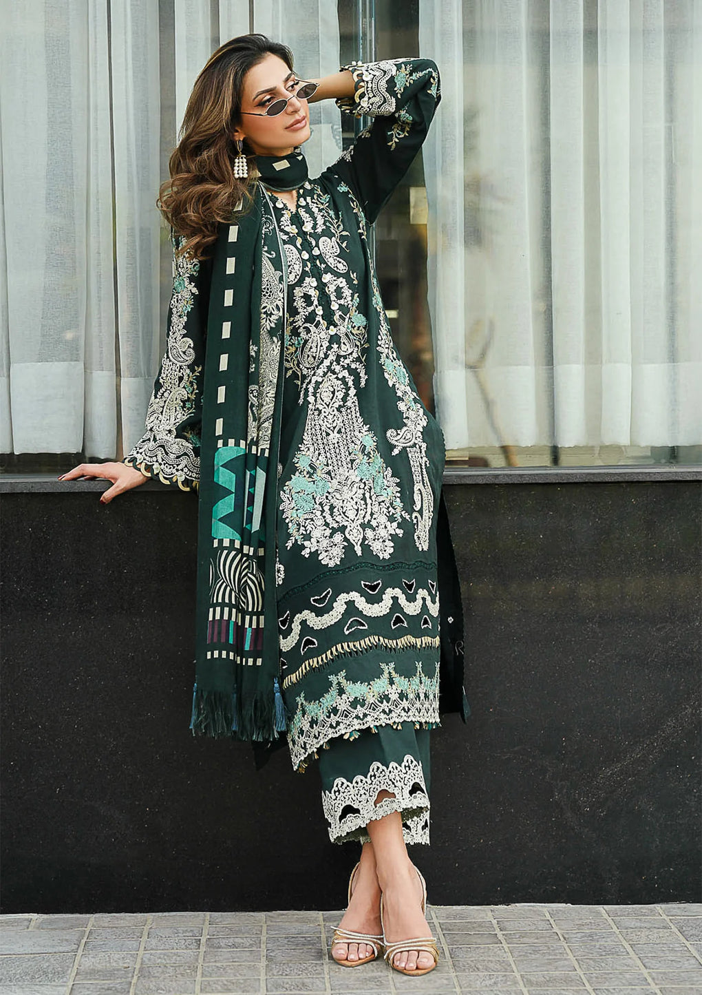 Elaf Premium | Winter Pashmina Shawl Collection | EPW-2A Sweet Harmony - Pakistani Designer Dress - by Elaf Premium | Type: Ladies Clothes - 100% Original at Saira Sultan