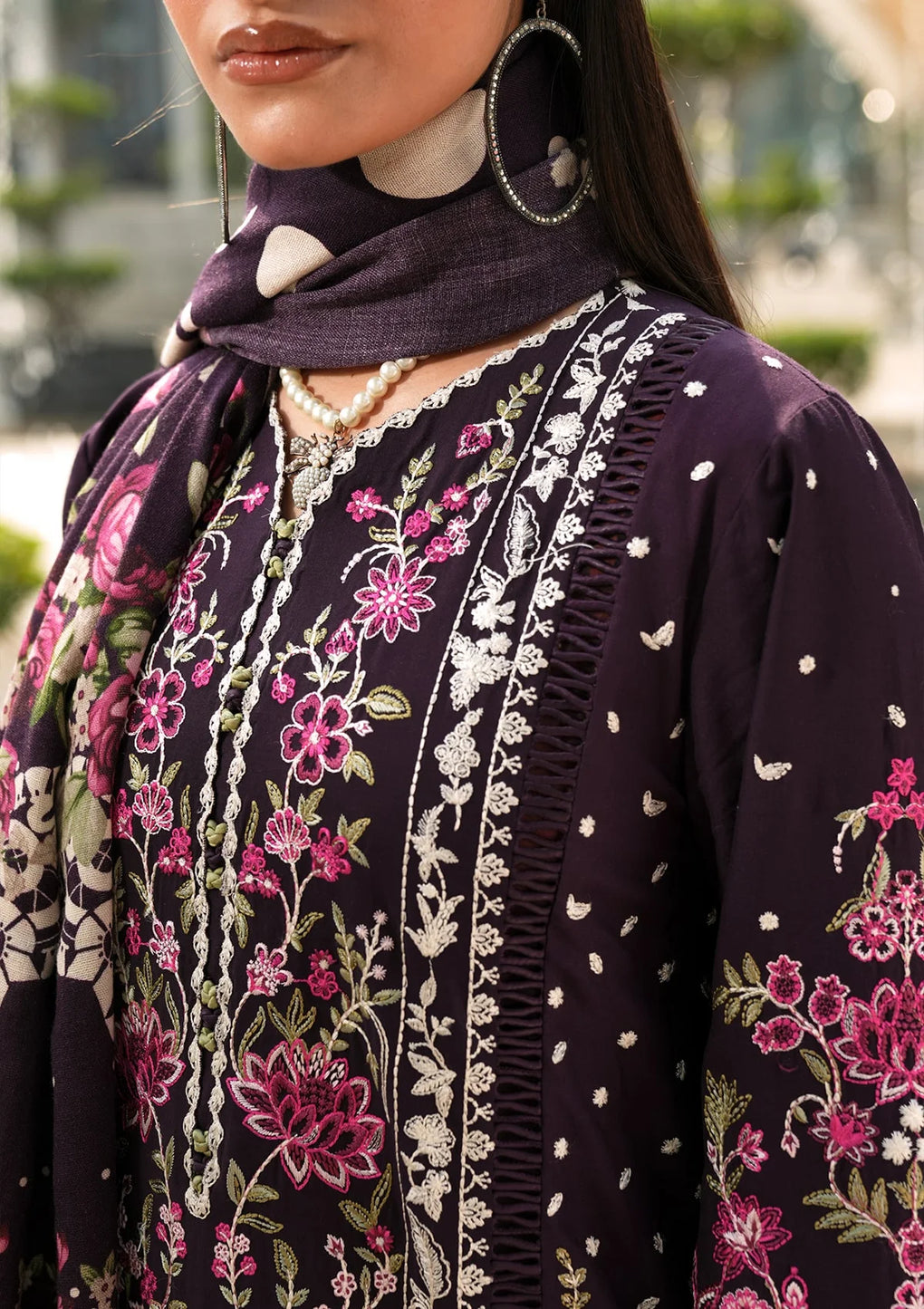 Elaf Premium | Winter Pashmina Shawl Collection | EPW-8A Warm Embrace - Pakistani Designer Dress - by Elaf Premium | Type: Ladies Clothes - 100% Original at Saira Sultan