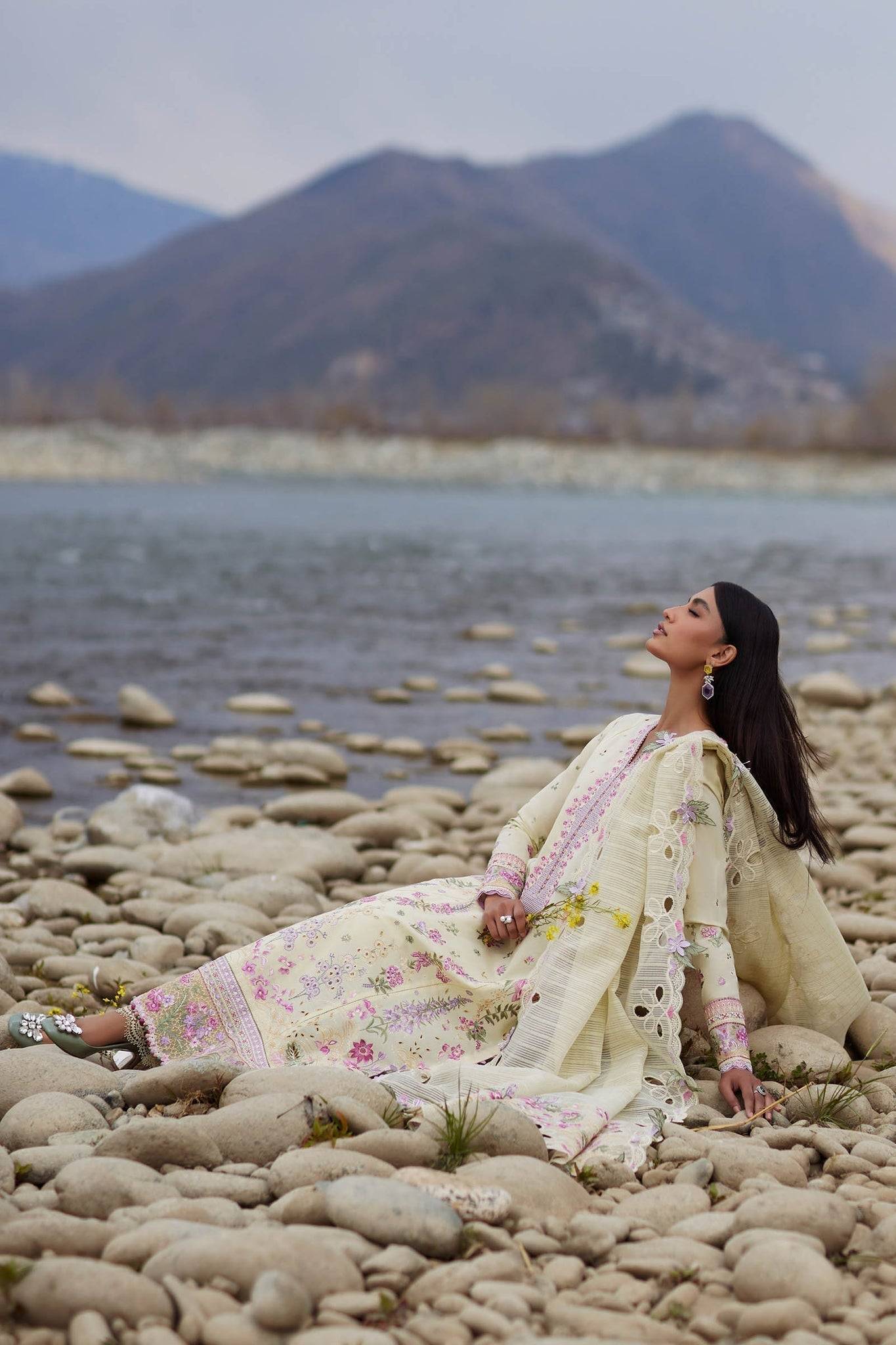 Elan | Lawn24 | NEDINE (EL24-02 B) - Pakistani Designer Dress - by Elan | Type: Luxury - 100% Original at Saira Sultan