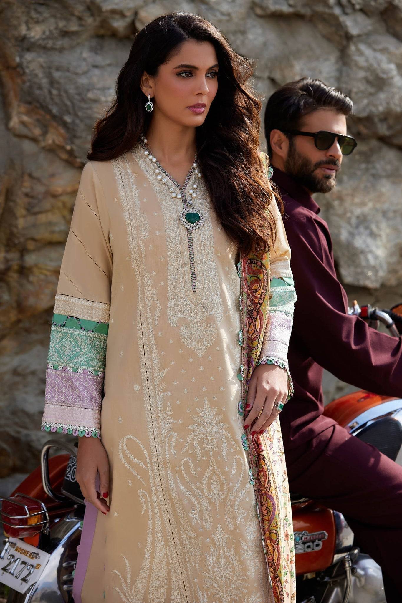 Elan | Lawn24 | SHERINE (EL24-07 B) - Pakistani Designer Dress - by Elan | Type: Luxury - 100% Original at Saira Sultan