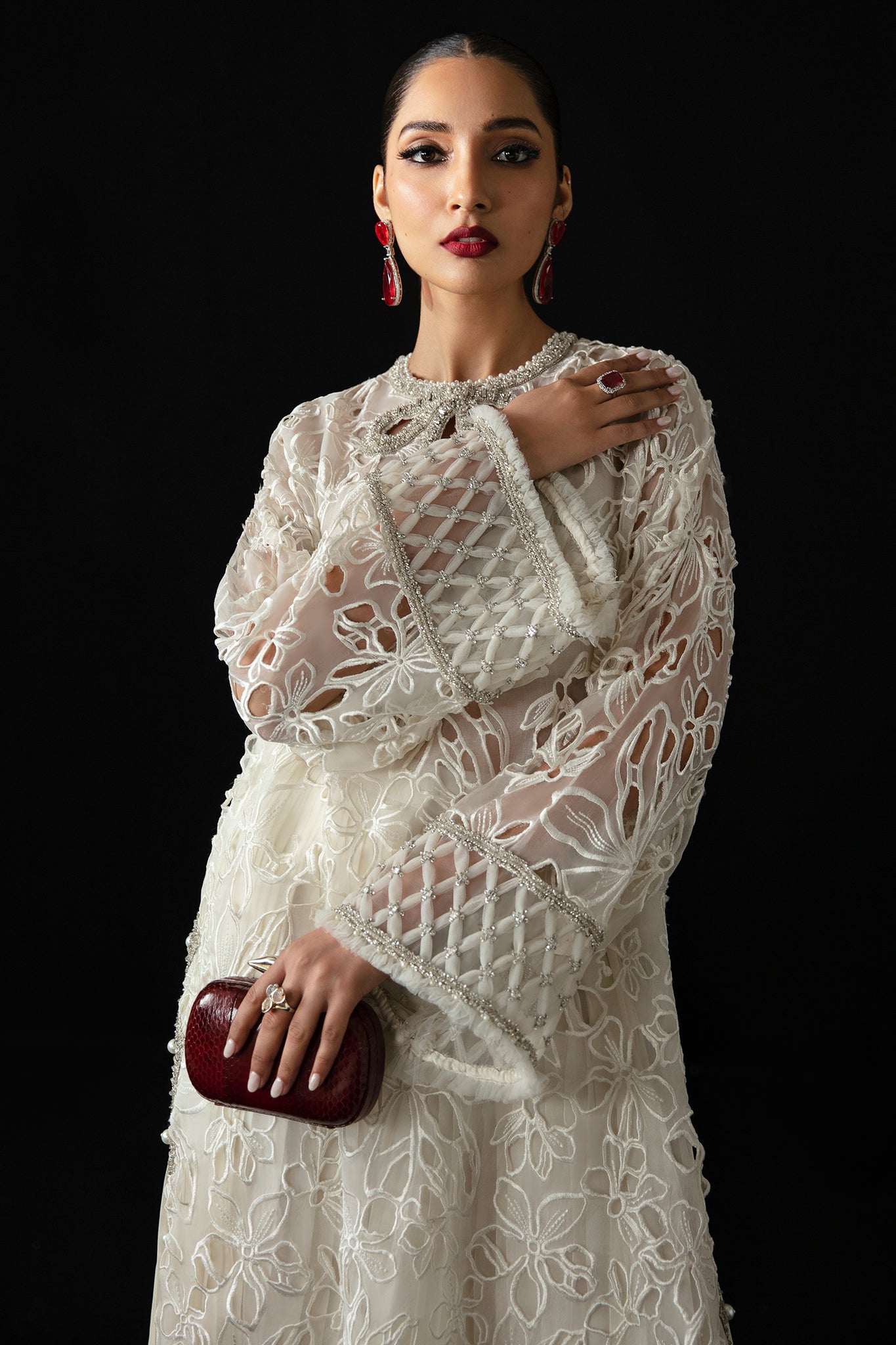 Elan | Pret Crepusule | VOILE D'ARGENT (EP-21308) L Ivory Organza